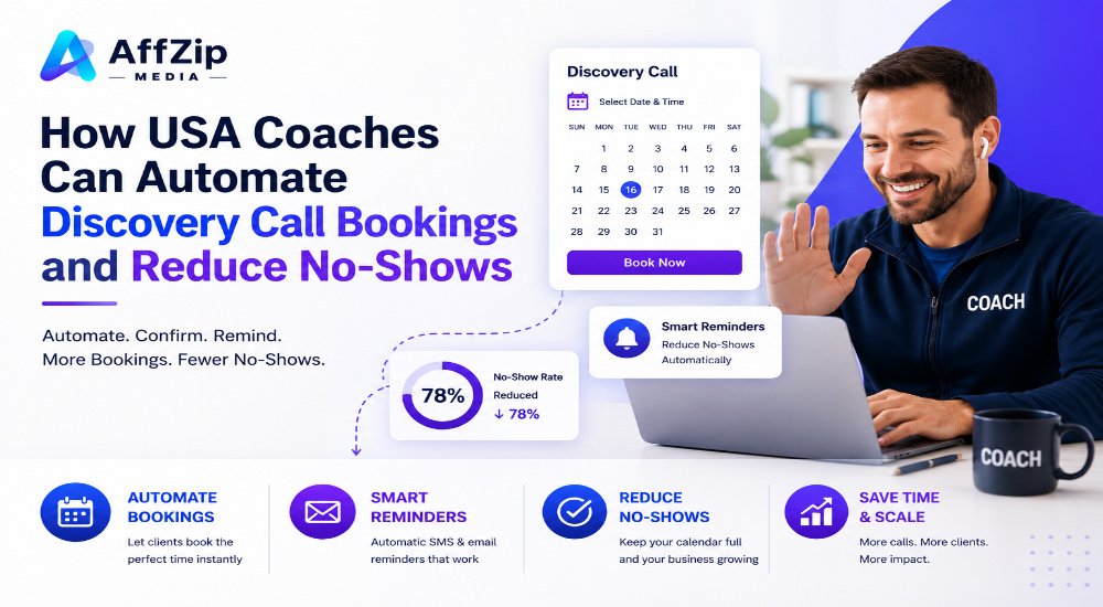USA coaches automating discovery call bookings reducing no shows with CRM and marketing automation