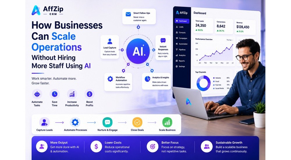 USA business using marketing automation CRM systems and AI tools to scale operations without hiring more staff